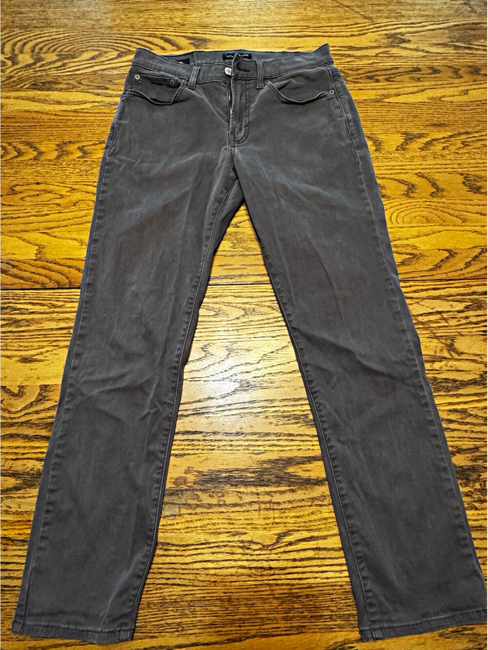 Lucky Brand Womens 121 Slim Straight Brown Dark Wash Denim Jeans Mid Rise